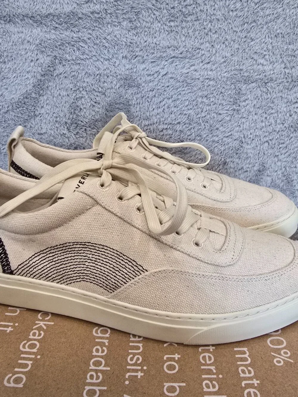 Men's Casual Canvas Sneakers in Beige - Unknown Brand